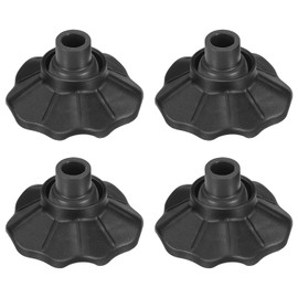 PATIKIL 0.59 Inch Chair Foot Cover, 4 Pack Non-Slip Camping Chair Legs Cap Replacement Folding Chair Table Leg Pads Floor Protectors Stability on Rugged Fit for 0.59"(15mm) Legs, Black