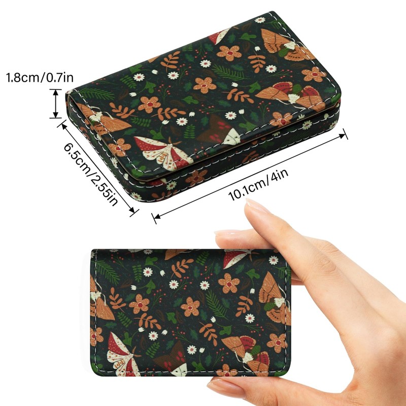 FORYEE Business Card Holder, RFID Blocking PU Leather Wallet with