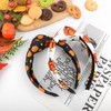 YanJie Thanksgiving Headbands - Wide Knot Turkey & Pumpkin Hair