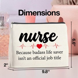 UPNEGE Funny Nurse Makeup Bag Gifts for Women, Nurse Practitioners RN Gift Nursing Gifts for Coworkers Friends Graduation Christmas Birthday Cosmetic Bag Zipper Pouch