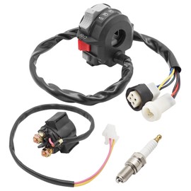 M MATI Start Stop Headlight Switch & Starter Solenoid Relay & Spark for Yamaha Warrior 350 87-95 Big Bear 350 Moto-4 350 250 22 86-94 Terra Pro 88 59V-83973-09-00 3HP-83973-00-00 4KD-81940-00-00