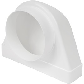 Vent Systems 90 Degree Angle Connector for 220 x 55 mm Rectangular Ducts to Ø125 mm Round Pipes. Ventilation System, Heating, Cooling
