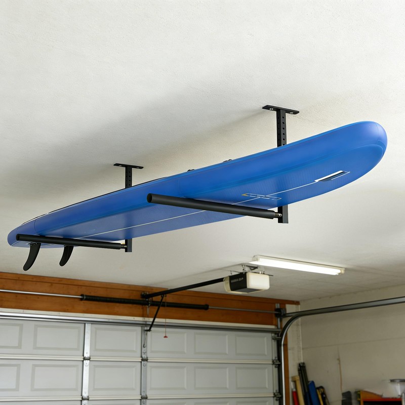 LLNYFL Stainless Steel Ceiling Storage Rack, 10"-18" Height Adjustable,Kayak Overhead