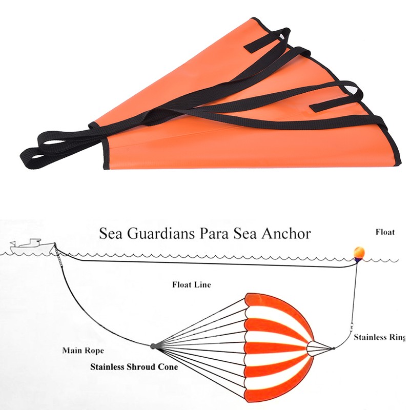 PVC Drift Sock Sea Anchor Traction Rope Buoy Floating Ball