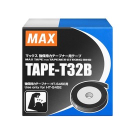 MAX TAPE-T32B Tape for Strong Bind Tapeners (Box of 5 Rolls), Black