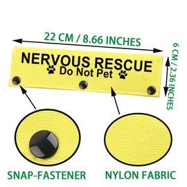 Nervous Dot Not Approach Nervous Do Not Pet Leash Dog Sleeve Shy Rescue Leash Wrap Nervous Shy Dog Gift (RESCUE Do Not Pet sleeves)