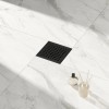 NEODRAIN 6x6 Inch Black Square Floor Drain with ABS Base