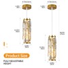 LMQNINE Pendant Lighting Modern Pendant Light, Mini Crystal Chandeliers,Adjustable Pendant