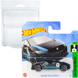Hot Wheels Jaguar I-Pace eTrophy HW Green Speed 9/10 (158/250) HKH60 Short Card Mattel 2023 + Blister & Card Protector Pack Friki Monkey