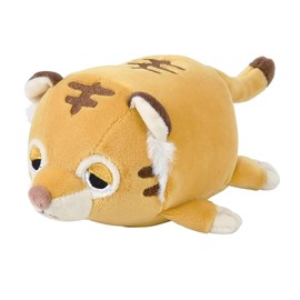 LIV HEART Nemu Animals 6204649 Plush Toy, Tiger Ram, Cuddly Toy, Extra Soft and Cuddly, Soft Toy, Designed in Japan, Cuddly Cushion, Size S, 11 cm, Brown