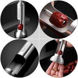 Hemoton Multitools Stainless Steel Pitter,Olive Red Dates Pitter,Portable Cherries Corer Tool,Fruit Pit Remover,Fruit Corer Remover Tool for Red Dates Hawthorn Grape Jujube Cherry