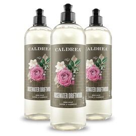 Caldrea Dish Soap, Biodegradable Dishwashing Liquid made with Soap Bark and Aloe Vera, Rosewater Driftwood, 16 oz , 3 Pack
