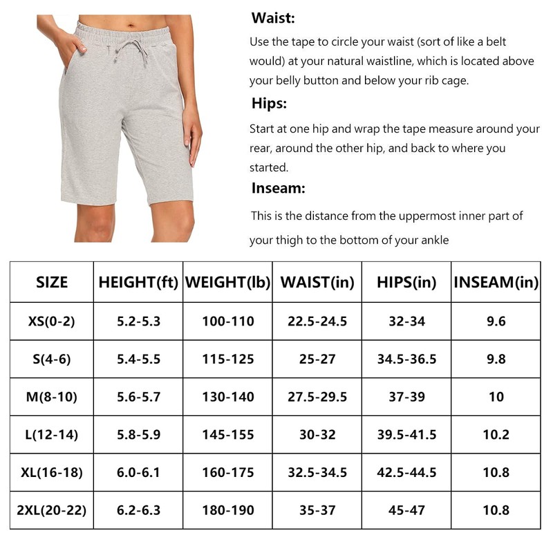EZRUN Bermudas para mujer con bolsillos, Pantalones para correr., gris,