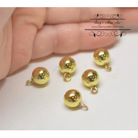 SMA 1:12 Dollhouse Miniature Christmas Glod XMAS Ornaments Set/5 AZ B0224