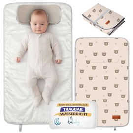 Changing Mat on the Go Washable Washable Waterproof Foldable Changing Mat with Padding Changing Mat Compact Teddy Bears Accessories Gift Birth Nappy Changing Mat Baby Waterproof Pad Valbaby