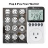 KETOTEK Electricity Usage Monitor Plug Digital Watt Meter Electrical Power