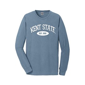 Kent State University Long Sleeve Vintage Tee (Unisex M, Mist)