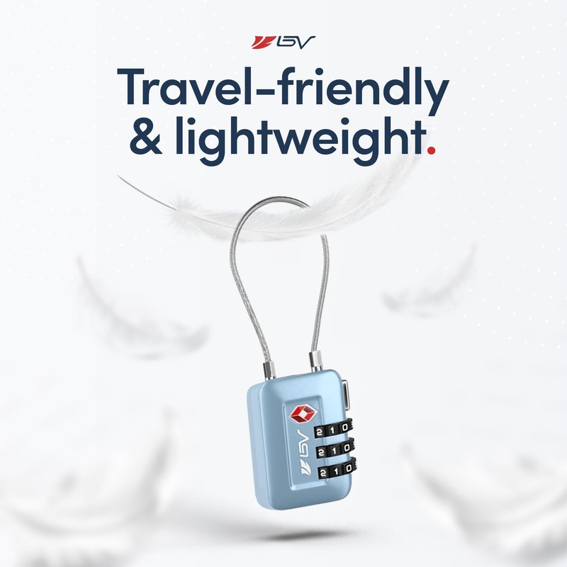 TSA Accepted Luggage Travel Lock, Advanced TSA008 core, Set-Your-Own Combination
