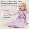 Unnivoll Fleece Baby Sleep Sack 6-12 Months with Plush Dots
