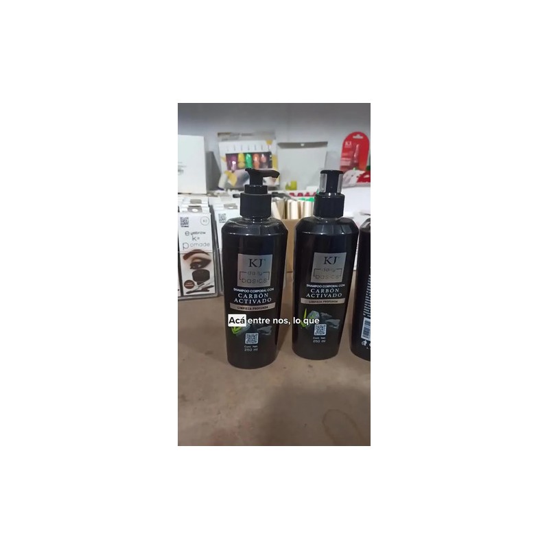 Jabón Facial Shampoo Corporal Con Carbón Activado Kj 250ml
