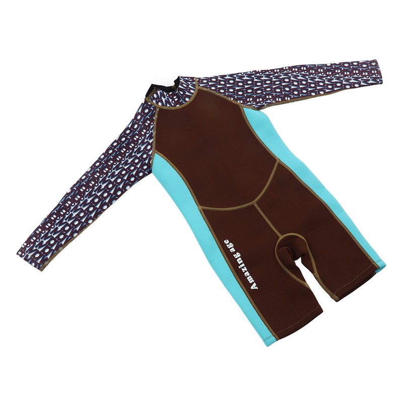 Kids Wetsuit 2.5mm Neoprene Long Sleeve Fullsuit Back Drawstring Warm