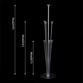 Mr.Gadget's Solutions Mr.Gadget's Solutions 2-Piece Transparent Plastic Balloon Stand Kit - Reusable Balloon Holder for Table Decoration, Wedding, Parties & More