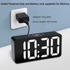 DreamSky Small Digital Alarm Clock for Bederoom, Large Big Numbers