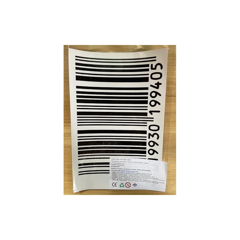 1 Sheet - Barcode Barcode Black Sticker Motorsport Motocross Car