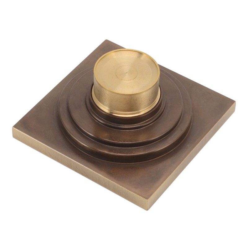 Copper Floor Drain Squared Retro Large Flow Odor Proof Shower