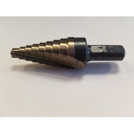 Norseman 45431 Step Drill 1/4" - 3/4" 9 Hole Sizes 3/8" Shank Self Starting Split Point B78-AG Made in USA