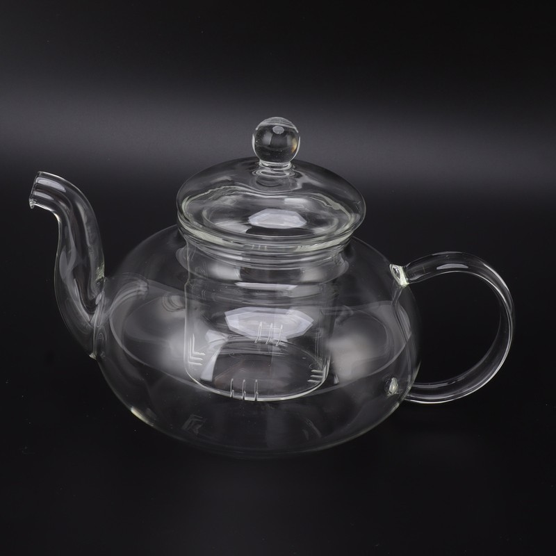 680ml Glass Teapot with Filter Heat Resistance Transparent Tea Kettle