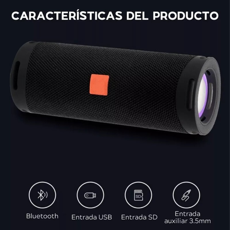 Maíz Bocina Bluetooth Radio Fm Portatil Recargable Usb Luz Led