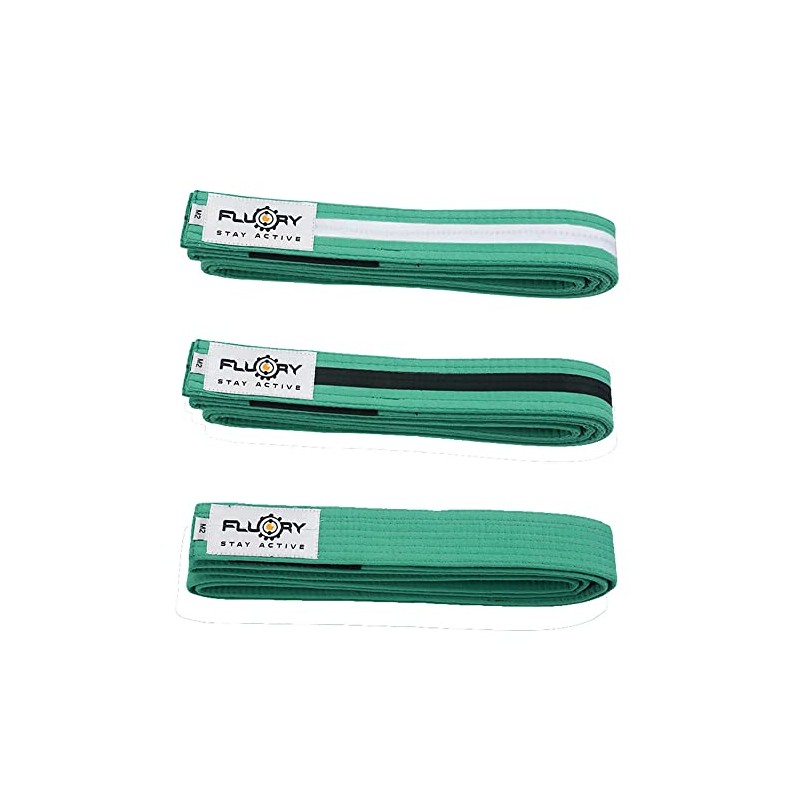 FLUORY BJJ Cinturón para niños, cinturones brasileños Jiu Jitsu hechos