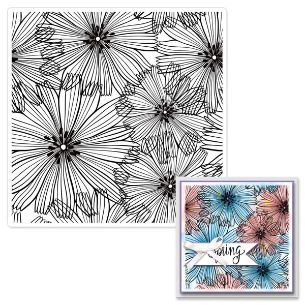 Thin Leaves Flowers Background Clear Stamps for Card Making Decoration