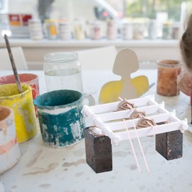 TEHAUX 5pcs Kiln Special Rods Hanging Burning Sticks for DIY Ceramic Jewelry Making