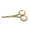NOSE HAIR TRIMMER SCISSORS CURVED 3.5" - ROUND TIP FOR