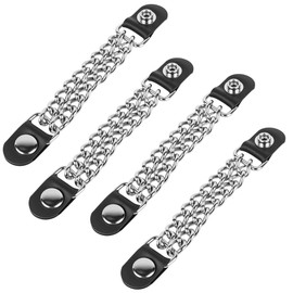CALFOVERA Black PU Leather Motorcycle Vest Extenders, Punk Style