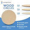 Wood Circles 14 inch, 1/4 Inch Thick, Birch Plywood Discs,