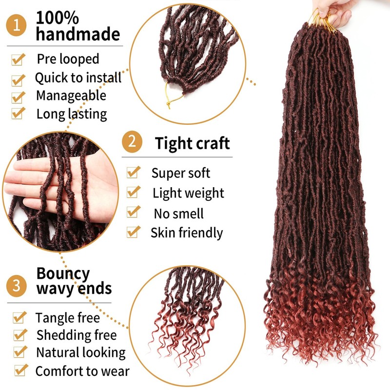 8 Packs Faux Locs Crochet Hair Extensions for Black Women