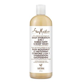 Shea Moisture 100% Virgin Coconut Oil Daily Hydration Bubble Bath & Body Wash, 473 Milliliters