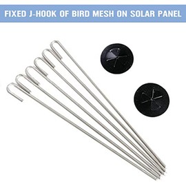 Aribrnten 100 Packs Solar Panel Guard Clips, Stainless Steel Wire Fence Fasteners Animal Guard Roll Kit for Solar Panel
