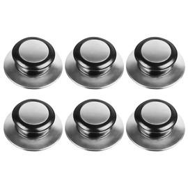 VOANZO 6Pcs Universal Pot Lids Handle Heat-Resistant Knobs Stainless Steel Kitchen Pot Lid Lifting Handle Cookware Replacement Parts Set with Screws