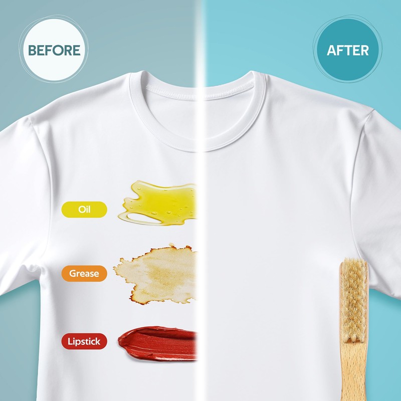 BFWood BFWood Laundry Stain Brush, Natural Soft Boar Bristle for