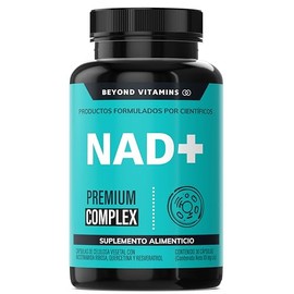 NAD+ | NR Nicotinamida Ribosa potenciado con Resveratrol, Quercetina, Betaina HCL y Semilla de Uva | Suplementos Beyond Vitamins | 30 días.