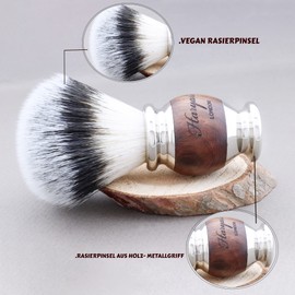 Haryali London Shaving Set – Shaving Brush Vegan – Shaving Soap, Shaving Bowl, Alum Stone – 6 Piece Wet Razor Men Women Shaving Set Including Razor Blades Safety Razor – Leather Case for Safety Razor