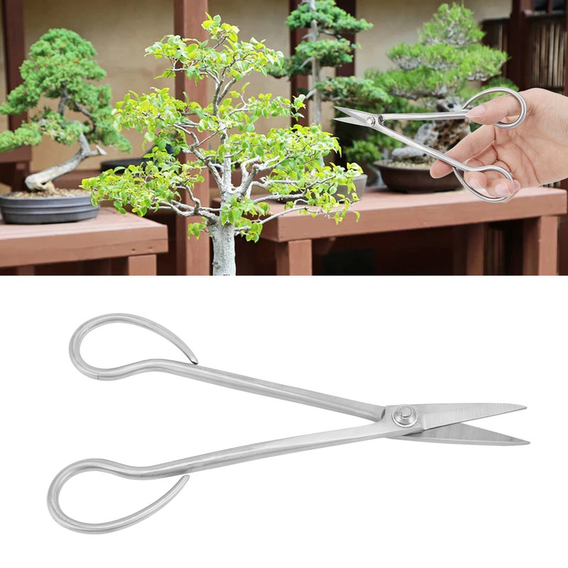 Bonsai Scissors Stainless Steel Leaf Sprout Shears with Long Handle