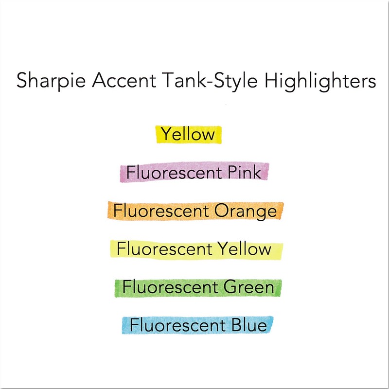 Sharpie 25026 Accent Tank Style Highlighter Chisel Tip Fluorescent Green
