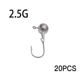 AIMALL 20PCS Jig Heads High Chemically Sharpened Hooks, Fishing Tackle for Freshwater and Saltwater Fishing