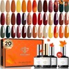Modelones 24Pcs Uv Nagellack Set, 20 Farben Gel Nagellack Set