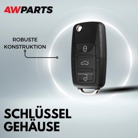 AWPARTS - Car Key Shell - Remote Key Shell - Car Remote Control Housing Compatible with Seat Altea Toledo Ibiza Cordoba